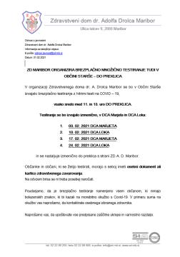 BREZPLAČNO TESTIRANJE